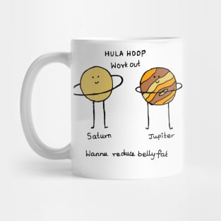 Hula hoop science joke planets Mug